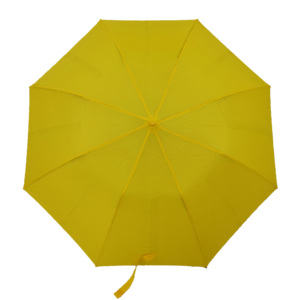 Parapluie de voyage semi-automatique pliable en deux, design canard jaune mignon, 21 pouces, classique, imperméable, avec poignée en bois et matériau en polyester - Product Image 4