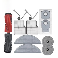 Kit de pièces de rechange pour aspirateur robot Roborock S9 Maxv Ultra/saros 10 : brosse rotative, filtre HEPA, chiffon de nettoyage latéral, sac à poussière