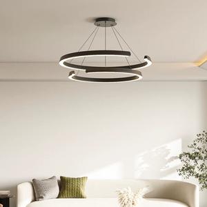 Post-moderne Minimaliste Moderne Cercle Pendentif Lumière En Aluminium Anneau Rond Led Lustres De Plafond Lumière pour Salon - Product Image 3