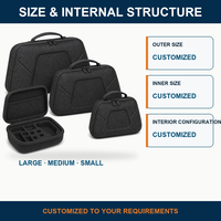 Étui rigide en EVA avec insert en mousse, résistant à l'eau, durable, design personnalisé, étui à outils en EVA, fermeture à glissière, protection rigide pour le rangement