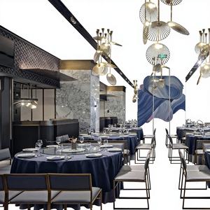 Juego de Muebles Modernos para Cafetería, Restaurante, Sofás de Cuero y Mesas y Sillas de Comedor para Hotel - Product Image 6