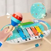 Children's Wood Hand Drum Percussion Instrument for Orff Kindergarten Instrument Combination Music Toy