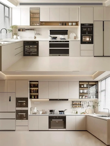 Meubles de cuisine sur mesure, design contemporain avec rangements gain de place pour projets résidentiels - Product Image 4