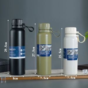 Customized 650/800ml Outdoor Sports Gym Insulated <b>Flask</b> <b>Bottle</b> Double Wall Stainless Steel Water <b>Bottles</b> with Strap Lid - Product Image 3