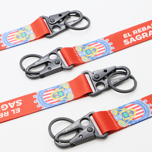 Lanyards Cortos Personalizados al por Mayor con Mosquetón del <span class=keywords><strong>Club</strong></span> de Fútbol Español Real <span class=keywords><strong>Betis</strong></span>, Lanyards Promocionales Cortos para Llaves - Product Image 4