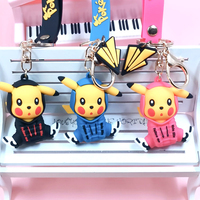 Porte-clés personnalisé en forme de poupée de dessin animé et porte-clés en PVC souple, jouet d'anniversaire pour enfants, porte-clés de voiture en PVC, pendentif de sac en plastique