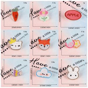 New Arrival Computer Embroidery Self Adhesive Sliver Edge Cartoon Strawberry Carrot Patch for Clothes Bags - Product Image 3