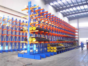 סין מותגי מתכת מותש צינור פלדה אנכי אחסון cantiel מדפי מדף צד כפול מתלה צד אחד - Product Image 6