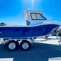 Nouveau 6.25m Profisher Moteur hors-bord Petite cabine de vitesse de luxe Bateau de pêche en aluminium à vendre pour Yacht et Yachting