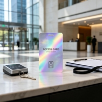 Tarjetas Inteligentes RFID NFC con Chip F08 de 13.56MHz, Personalizadas con Efecto Holográfico de PVC, Resistentes al Agua y a la Intemperie, para Miembros VIP de Hoteles y Negocios