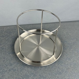 201 Edelstahl Doppels chicht Snack Plate Rack Moderne Meeres früchte <span class=keywords><strong>Tower</strong></span> Buffet Display Stand für Auster für Sashimi-304 Meeres früchte - Product Image 3