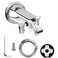 Robinet de bain moderne monocommande en laiton, encastré, avec compteur intégré, finition brossée, cartouche céramique durable, bec de sortie de baignoire souple