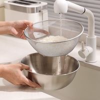 Passoire multifonctionnelle épaissie en acier inoxydable 304, lavage à la main uniquement, pour laver les légumes, les fruits, le riz, égoutter les pâtes cuites