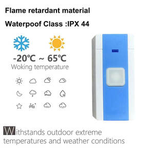 กริ่งประตูแบบไร้สายกริ่งไฟฟ้ากันน้ำใช้แบตเตอรี่สำหรับบ้าน - Product Image 2