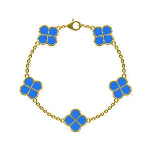 Anillo de Trébol de Cuatro Hojas Love Woman Fashion, Pulsera de Oro de 18K, Pulsera y Collar de Trébol de Tres Hojas en Oro Rosa <span class=keywords><strong>Cleef</strong></span> - Product Image 4