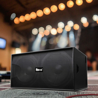 Système audio Nuoxun S218+ avec deux caissons de basses de 18 pouces, système audio professionnel pour DJ, musique, haut-parleur ultra-bas, performance sur scène, extérieur