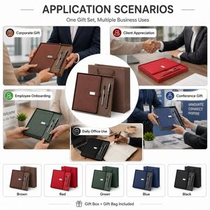 Set de Regalo de Cuaderno Premium A5 Personalizado, Kit Promocional Corporativo con Bolígrafo Metálico, Caja de Regalo y Bolsa con Opciones de Logotipo - Product Image 3