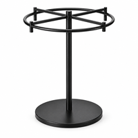 Porte-vêtements rond en métal avec revêtement en poudre, présentoir à vêtements à 4 voies avec rails de suspension circulaires pour magasin de détail et boutique