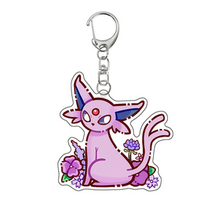 Llavero de anime Pokémon Flareon <span class=keywords><strong>Glaceon</strong></span> Umbreon Jolteon Espeon Sylveon <span class=keywords><strong>Vaporeon</strong></span>, colgante creativo de acrílico con diseño de dibujos animados, regalo - Product Image 4