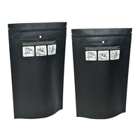 Sacs Mylar noirs personnalisés 4x5 avec boîte, emballage alimentaire refermable pour biscuits, gommes et aliments pour animaux de compagnie, thermoscellables