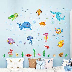 Biển Đại Dương Dán Tường Trang Trí Cho Nhà Home Living Room Kids Phòng Ngủ Phòng Tắm Nhà Vệ Sinh Vinyl Decals Mural Trang Trí - Product Image 5