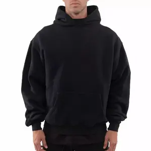 Herren Hochwertige Baumwolle Dick Schwere Französisch Terry Pullover Hoodie Custom Drop Schulter Fleece No String Overs ize Hoodies