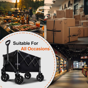 130L/150L gấp ráp Wagon giỏ hàng với im lặng bánh xe phổ quát nhiệm vụ nặng nề tiện ích Wagon cho mua sắm - Product Image 2