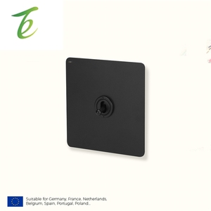Prises EU noires avec interrupteurs à bascule de charge USB gradateur d'intérieur levier en laiton prise murale prise bouton poussoir panneaux muraux - Product Image 1