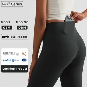 High Waist Yoga Workout Leggings Custom Invisible Pockets Sports Quick Dry Pants