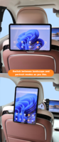 Moniteur d'appuie-tête ultra-fin 4G LTE de 13,5'' avec miroir sans fil, GPS/WiFi/caméra Bluetooth pour appels vidéo, 6+128G