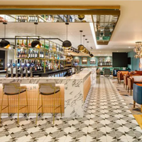Comptoir de bar moderne en pierre de marbre artificielle pour restaurant, hôtel, salon, café, boutique de café