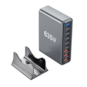 Estación de carga USB C GaN <span class=keywords><strong>Pro</strong></span> de 635W, concentrador de alimentación de escritorio de 8 puertos (5xUSB-C + 3xUSB-A), cargador 140WPD3.1 para <span class=keywords><strong>Mac</strong></span> <span class=keywords><strong>Book</strong></span> <span class=keywords><strong>Pro</strong></span> M3 <span class=keywords><strong>Max</strong></span> - Product Image 6