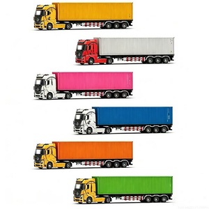 1/24 alliage conteneur cargo simulation logistique transport véhicule modèle voiture remorque semi-remorque conteneur moulé sous pression camion jouets - Product Image 6
