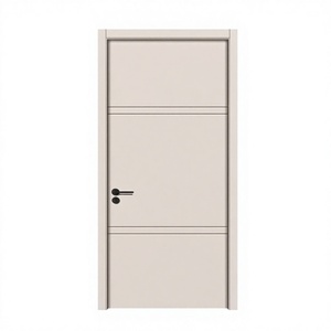 Porte intérieure minimaliste HC-9068 Gris Étoilé en Polymère à Ouverture Manuelle pour Chambre à Coucher - Product Image 1