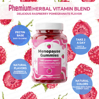Gummies pour la ménopause, soutien multi-symptômes, complément alimentaire pour la santé des femmes, végétalien et sans gluten, favorise le calme et l'apaisement de l'humeur