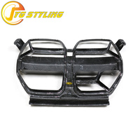 Parrilla Delantera de Fibra de Carbono Seca Estilo CSL con ACC para BMW M3 G80 G82 G83 M4, Parrilla Central de Doble Riñón con Malla