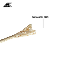 Ligne d'assistance de pêche en Kevlar JKKHC, fibres d'aramide à âme creuse, 8X, haute résistance à la chaleur, haute résistance à la coupure