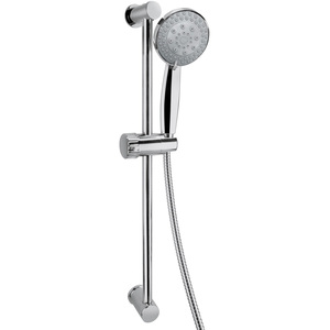 Ensemble de pommeau de douche avec tuyau flexible et tige, tuyau de 1,5 mètre, diamètre de 14 mm, pommeau de douche universel haute pression chromé - Product Image 1