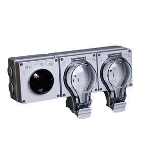 สวิตช์ซ็อกเก็ตกันน้ำ IP66กันฝนสำหรับกลางแจ้งแบบอเมริกันปลั๊กสองหัว<span class=keywords><strong>16A</strong></span> ซ็อกเก็ตอุตสาหกรรมปลั๊กไฟสำหรับชาร์จกลางแจ้ง - Product Image 1