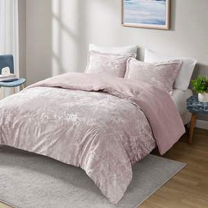 Ensemble de couette réversible en sherpa 6 pièces, velours froissé imprimé floral, taille King et Super King, literie pour la maison - Product Image 3
