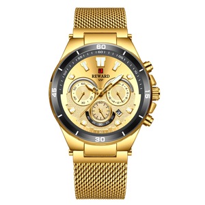REWARD-<span class=keywords><strong>reloj</strong></span> de plata 82003 para hombre, pulsera de malla con <span class=keywords><strong>3</strong></span> <span class=keywords><strong>esferas</strong></span>, fecha automática, cronógrafo deportivo para exteriores - Product Image 6