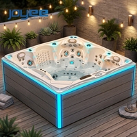 Spa de massage extérieur pour jardin de villa, bain à remous avec jets volcaniques JOYEE, 5 personnes, en acrylique, en promotion