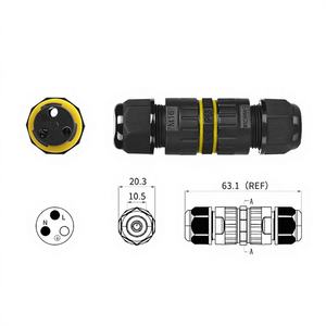 M16 Cross-Border Spot 2/3 Core Flame Retardant Waterproof <b>Connector</b> Outdoor Lighting <b>Accessories</b> Terminal Block Cable Glands - Product Image 4