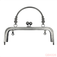 Couture en métal avec fermoir boule, 18cm, 13mm, cadre de sac à poignée florale, en Stock en ue