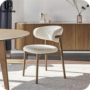 Silla de Comedor de Madera Maciza de Diseño Especial, la Más Popular, para Restaurantes y Cafés, Taburete de Cuero Gris - Product Image 1