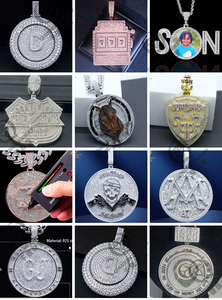 Pendente di Lusso Personalizzato da Uomo <span class=keywords><strong>con</strong></span> Moissanite D VVS, Collana in Argento Sterling 925, <span class=keywords><strong>Ciondolo</strong></span> Hiphop <span class=keywords><strong>con</strong></span> Lettera del <span class=keywords><strong>Nome</strong></span> Iced Out e Certificato GRA - Product Image 5
