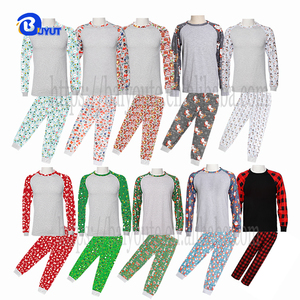 Camisas de Manga Longa Tricotadas Casuais com Estampa e Calças para o Natal, Pijamas Sublimados para Família - Product Image 3