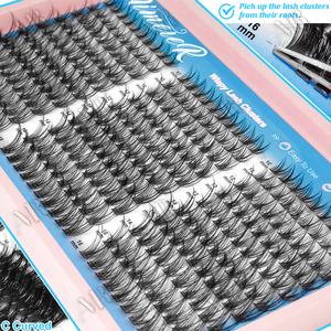 Kit de 300 Cils en Grappe Souples et Volumineux, Effet Naturel, Bande Fine, Courbure C, Effet Épaississant - Product Image 3