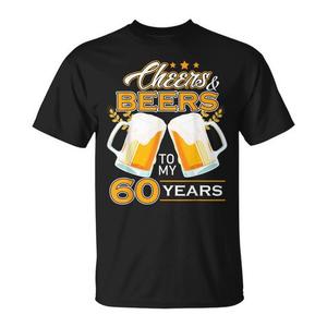 Camiseta Divertida y Festiva para Amantes de la Cerveza, Cumpleaños de 60 Años, Diseño Festivo, Camisetas Promocionales - Product Image 1