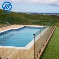 Panel de vidrio templado transparente de 10mm, 12mm y 8mm para valla de piscina